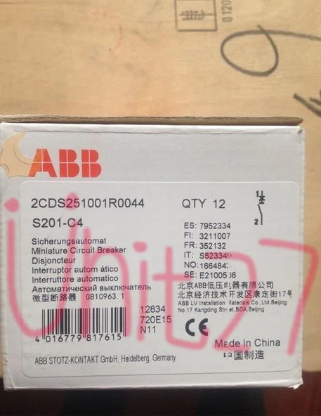 S201-C4 S201 C4 1PC ABB Circuit Breaker free shipping