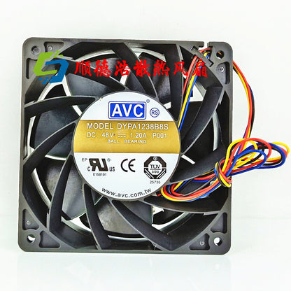1pcs AVC DYPA1238B8S 12038 48V 1.2A 12CM 4-wire cooling fan