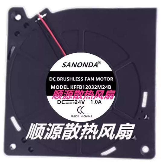 SANONDA KFFB12032M24B DC24V 1.0A 120*120*32MM 2-Wire Silent Cooling Fan