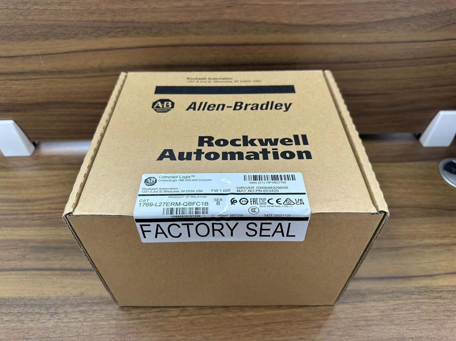 Allen Bradley Series A CompactLogix 5370 Ethernet Controller L27ERM-QBFC1B - ALLEN BRADLEY