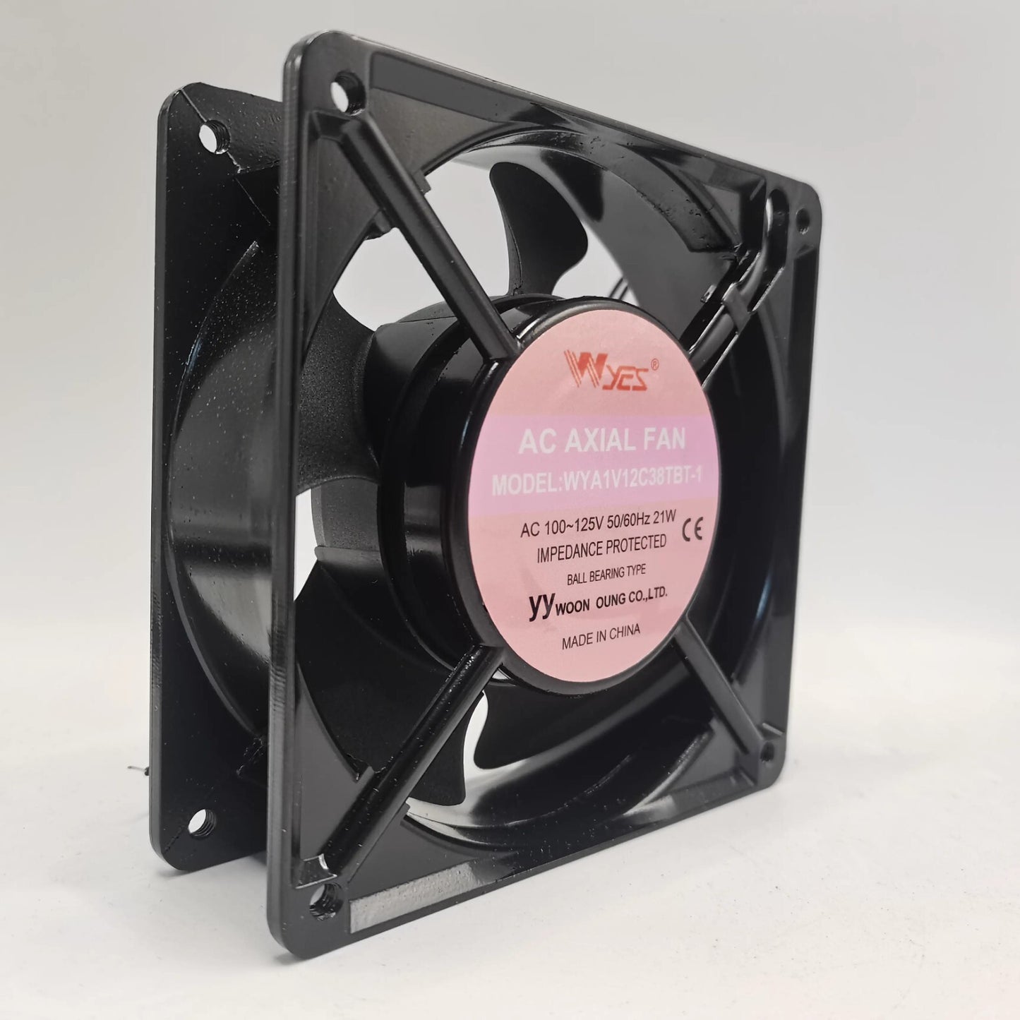 WYES WYA1V12C38TBT-1 12038 AC100-125V 21W 12CM Cooling Fan