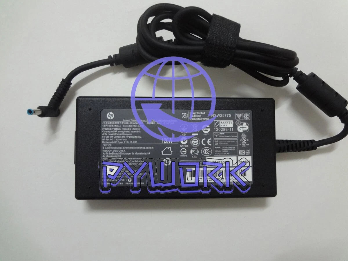 120W 710415-001 19.5V6.15A for HP TouchSmart OMEN Envy 15 17 Charger