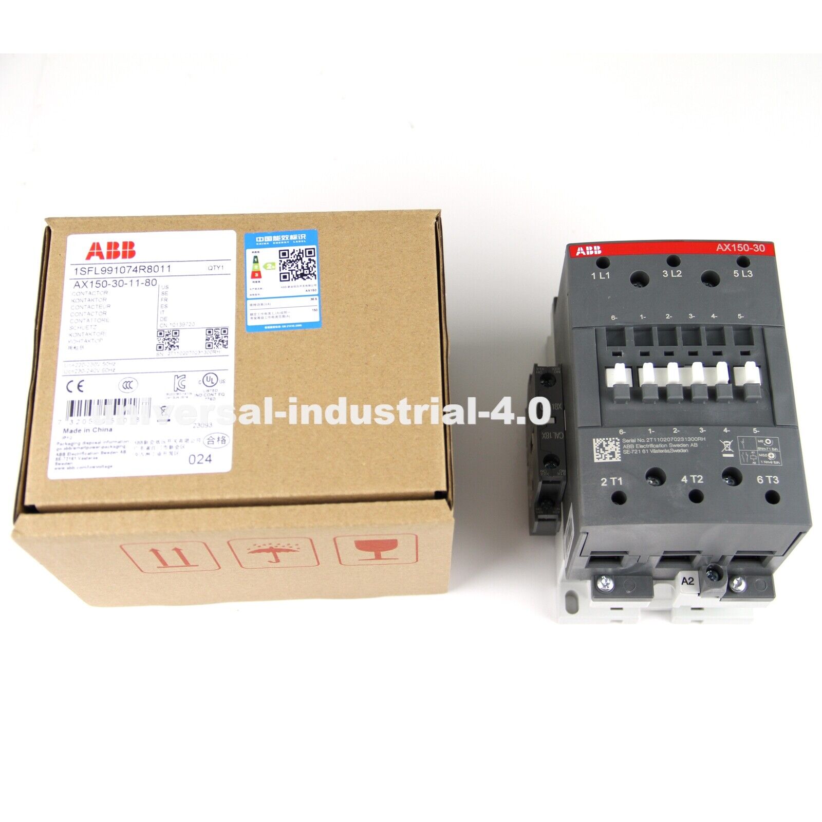 ABB AX150-30-11-80 Contactor - New Product - ABB