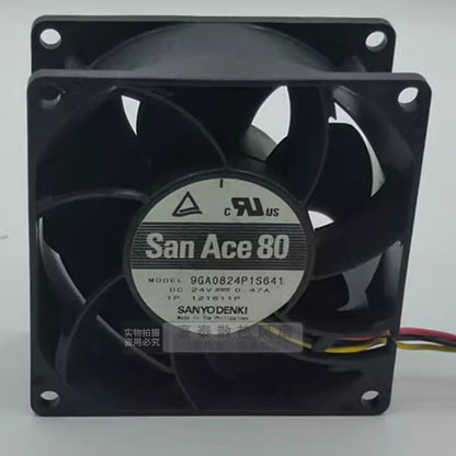 Sanyo 9GA0824P1S651 DC24V 0.47A 80*80*38MM 4-Wire Inverter Cooling Fan