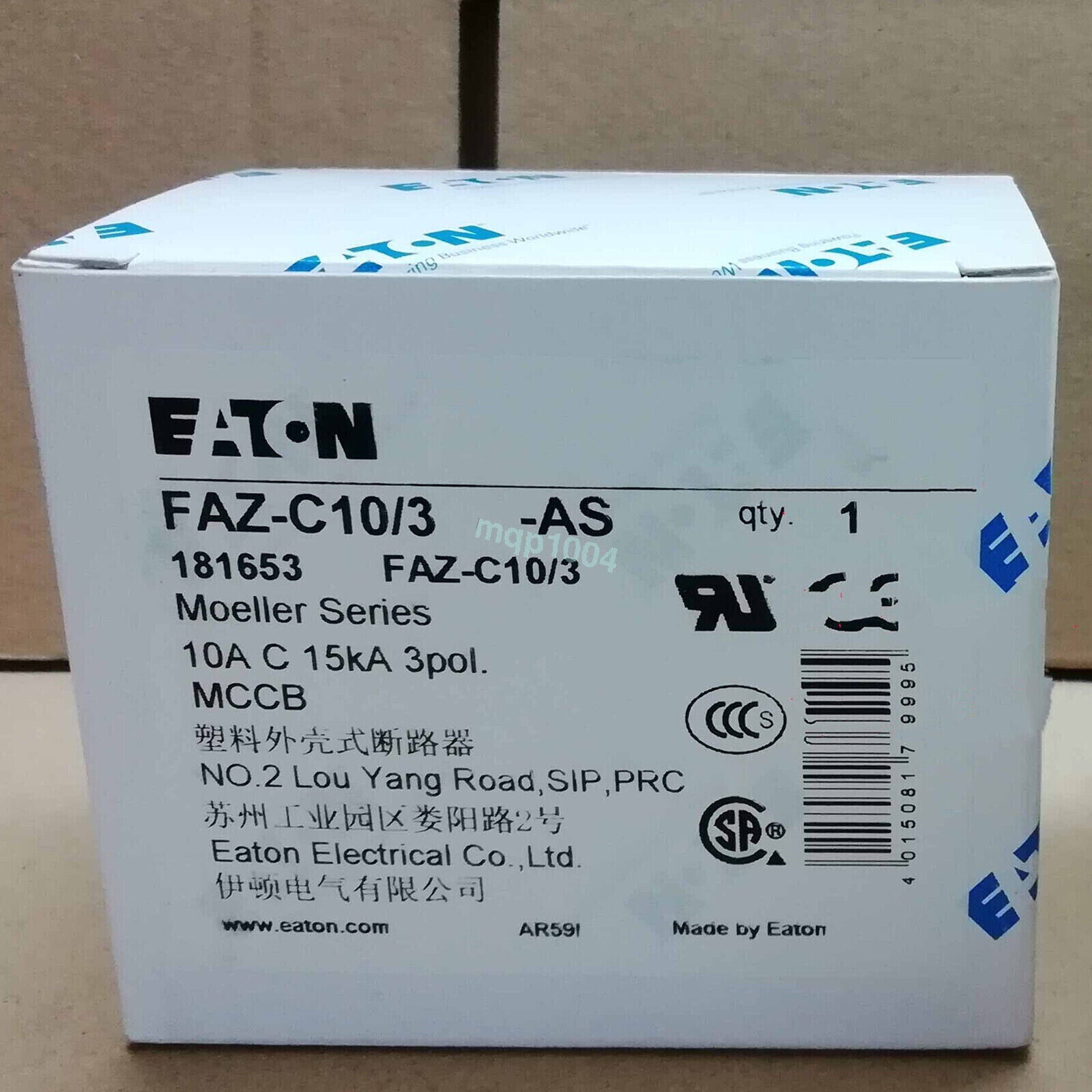 new 1PCS  Eaton Moeller  FAZ-C10/3 Circuit Breakers 3P 10A C-Type Eaton