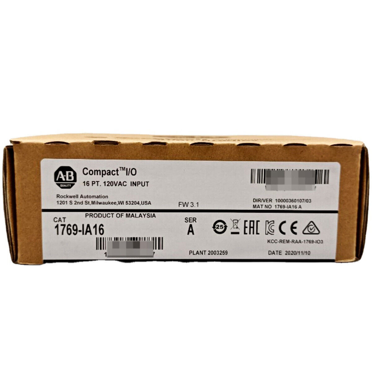Factory Sealed AB 1769-IA16 CompactLogix 16 Pt 120VAC Module New in Box - COMPACTLOGIX