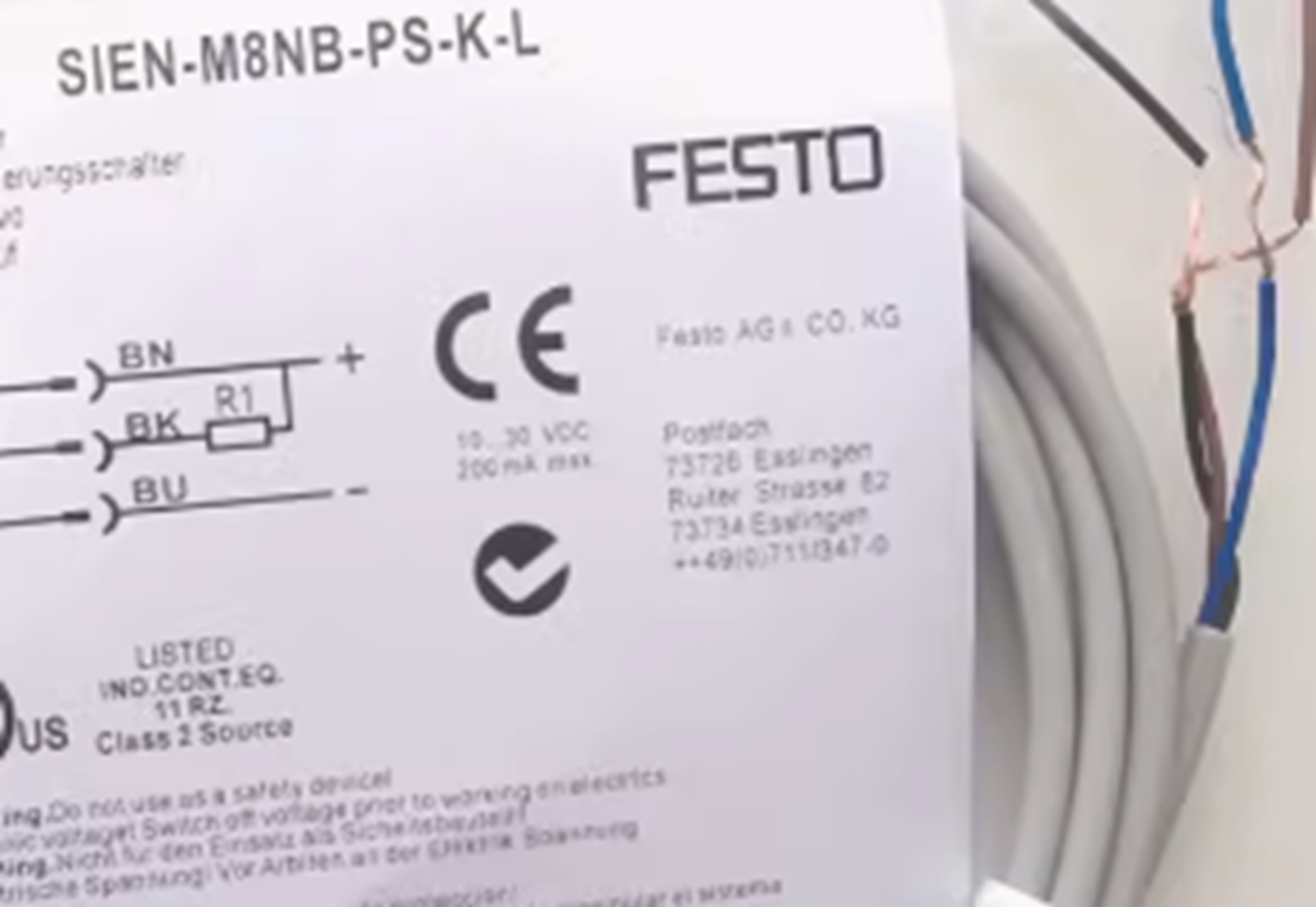 FESTO SIEN-M18NB-PS-K-L Proximity Switch Sensor 10~30VDC FESTO