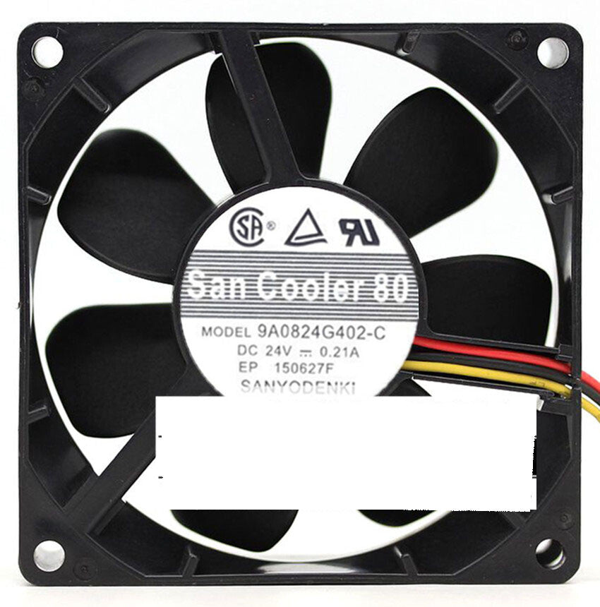 San Cooler 80 Sanyo 8CM 9A0824G402-C 24V 0.21A inverter cooling fan
