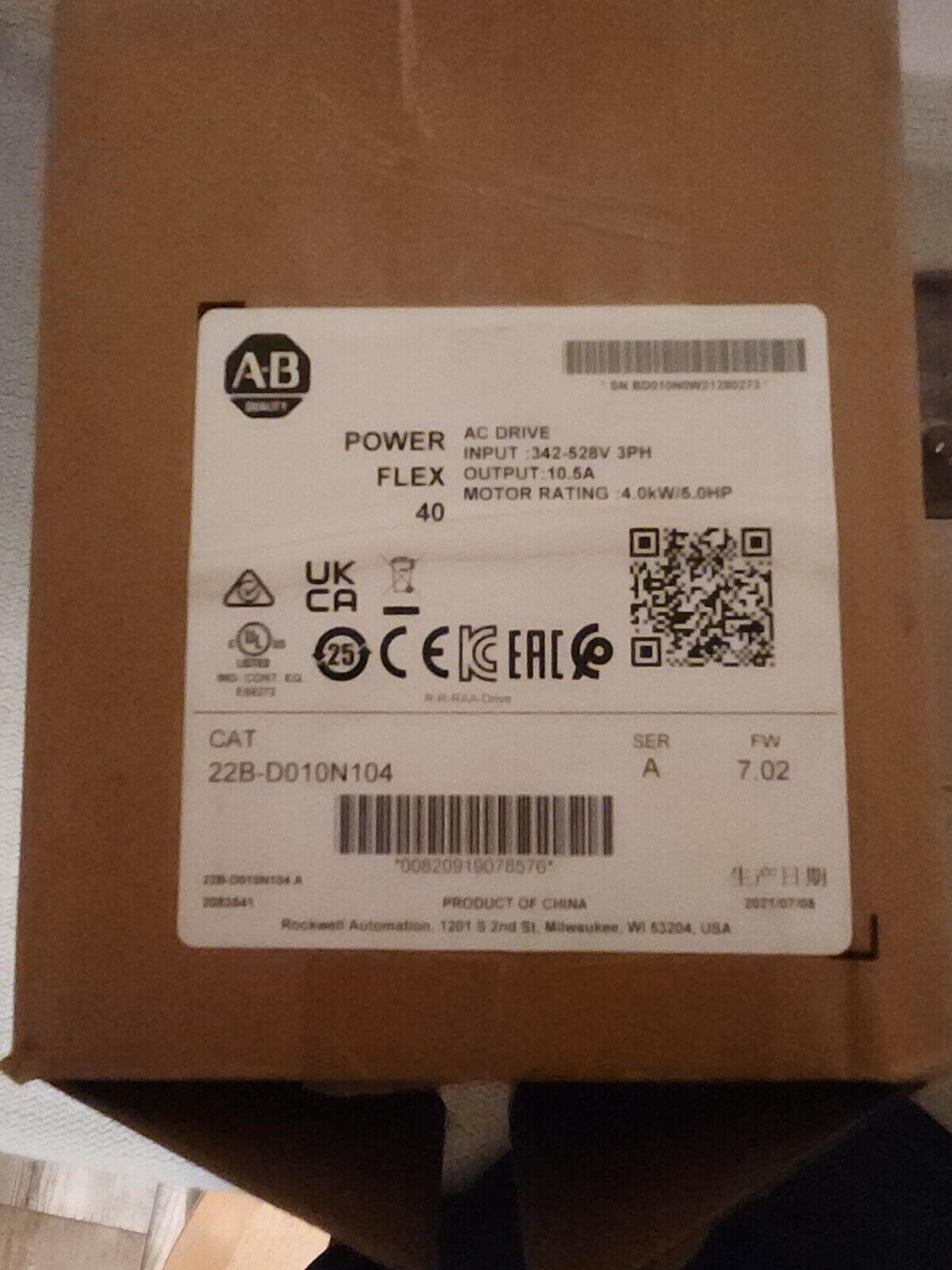 Allen-bradley 22B-D010N104 PowerFlex SHIP - ALLEN-BRADLEY