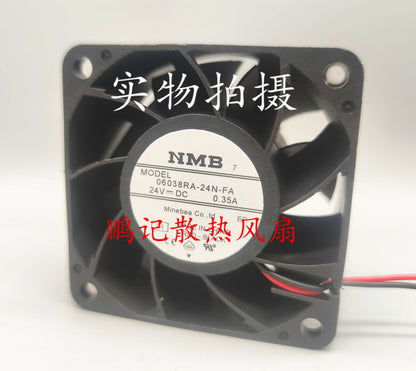 NMB 06038RA-24N-FA DC24V 0.35A 6038 60mm 2-wire high air volume cooling fan