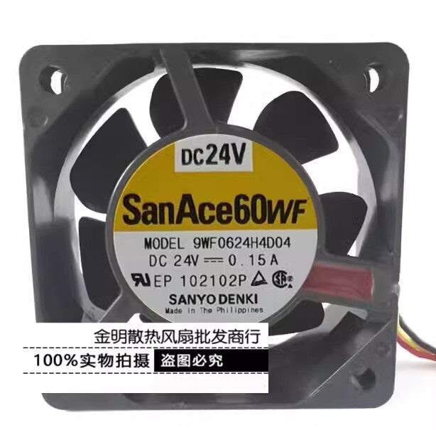 Sanyo 9WF0624H4D04 6CM DC24V 0.15A for Fanuc Inverter Cooling Fan