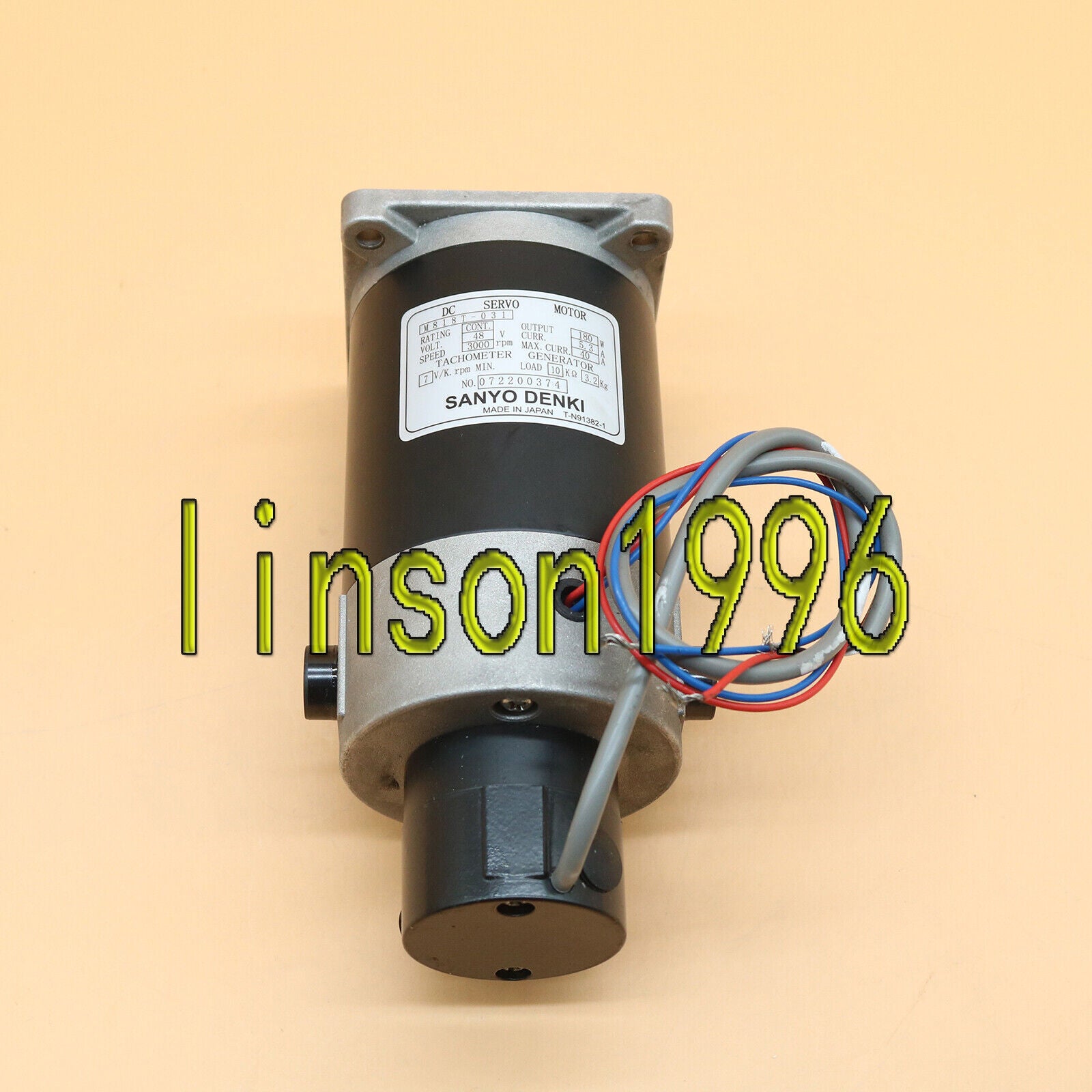 SANYO M818T-031 Servo Motor (1 Year) - SANYO