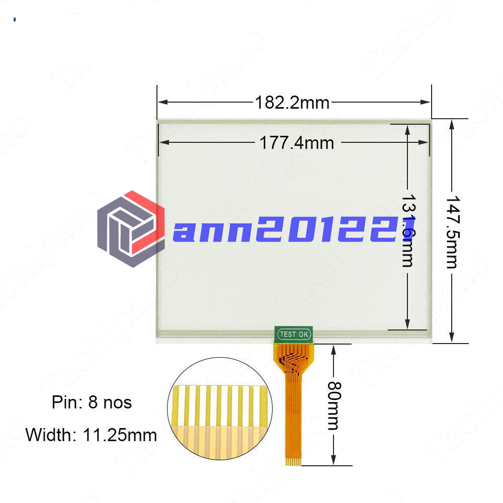 new G084-01-2D Touch screen for Gunze G084-01-2D G084012D glass panel - KOEED