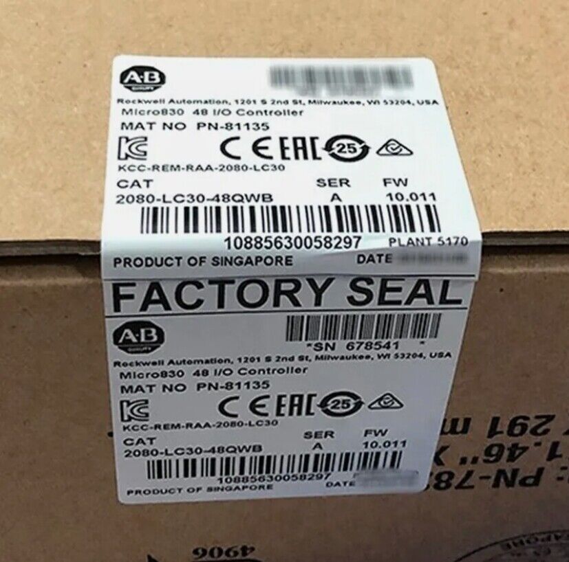 Allen-Bradley 2080-LC30-48QWB Micro830 48 Controller New US - ALLEN-BRADLEY