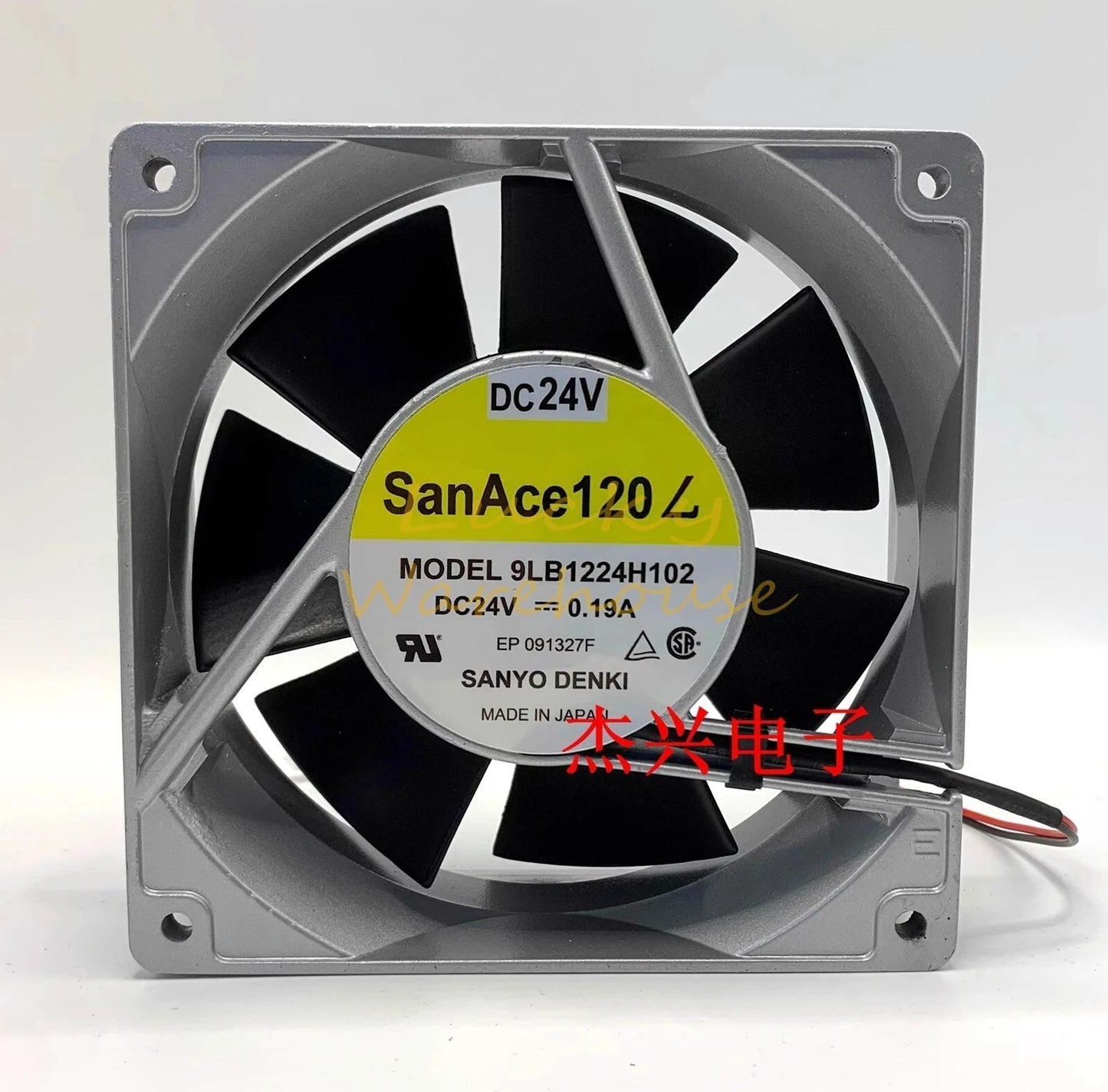 SANYO 9LB1224H102 12038 DC24V 0.19A 12CM 2-Wire DC Cooling Fan
