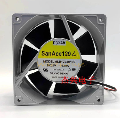 SANYO 9LB1224H102 12038 DC24V 0.19A 12CM 2-Wire DC Cooling Fan