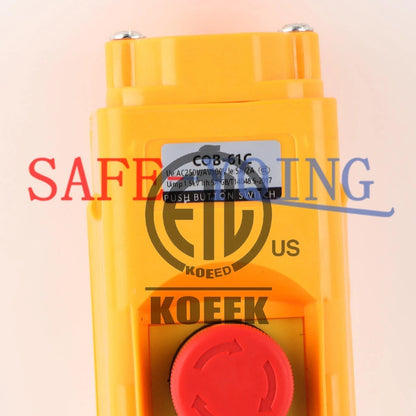 ONE COB-61C COB Crane Hoist Control Button switch Single speed #Ko