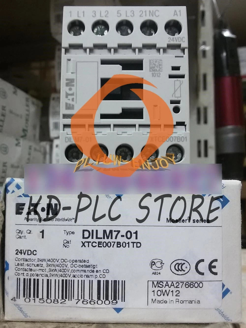 1PCS Eaton Contactor DILM7-01(24VDC)