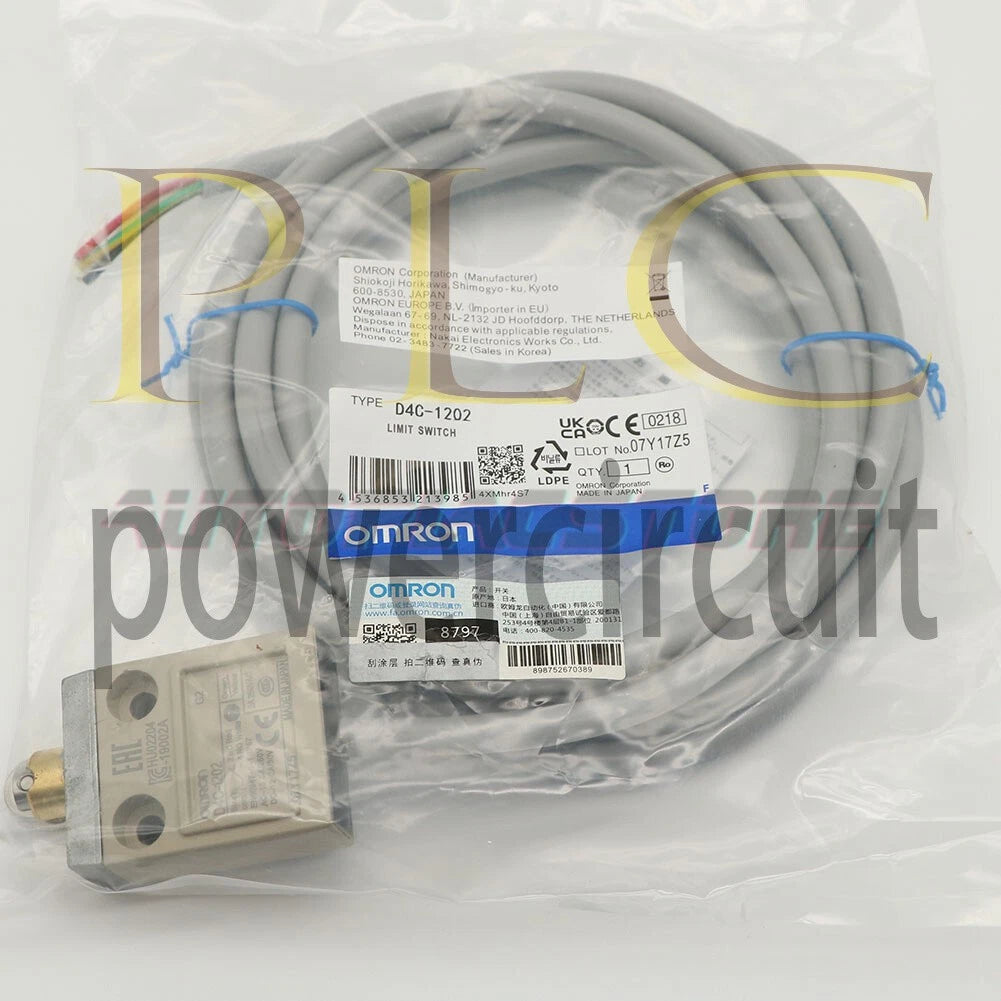 1PC OMRON D4C-1202 limit switch with VCTF oil resistant cable Free shipUS