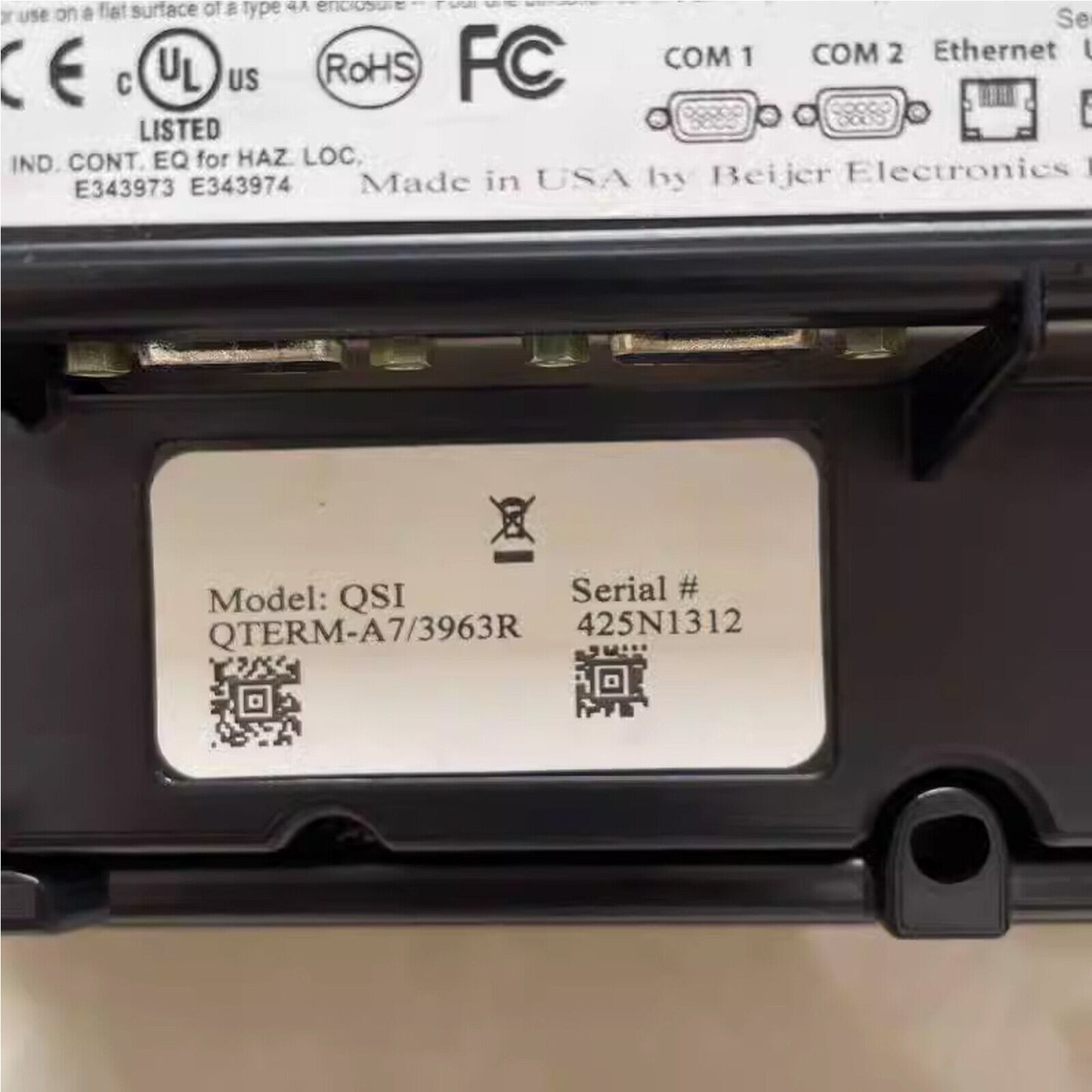 Used Intact Beijer QTERM-A7 QSI Touch Screen HMI 7 Beijer QTERM-A7/3963R - BEIJER