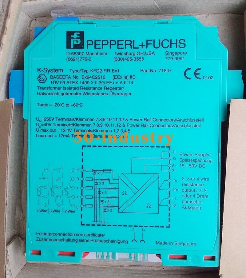 Pepperl+Fuchs KFD2-RR-EX1 Safety Barrier - 1PCS New - PEPPERL+FUCHS
