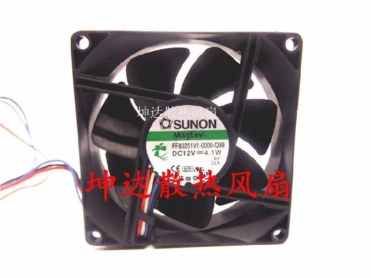 1pcs SUNON PF80251V1-0000-Q99 12v 4.1W 8025 4-wire cooling fan