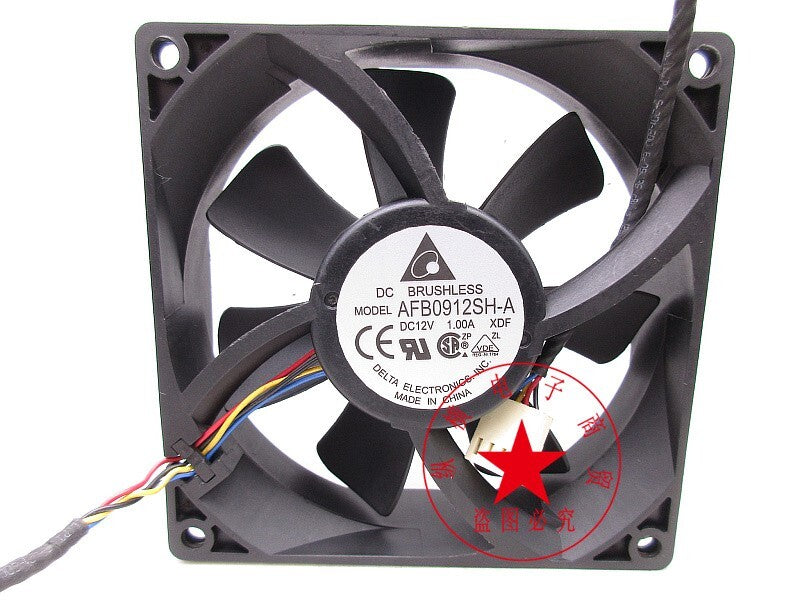 Delta AFB0912SH-A 12V 1.00A 9025 9CM 4-wire PWM high airflow case fan