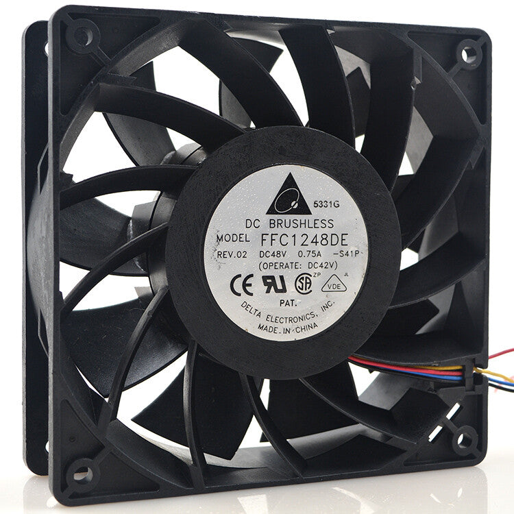 1pcs Delta FFC1248DE 12038 12CM 120mm 48V 0.75A 4-wire double ball fan