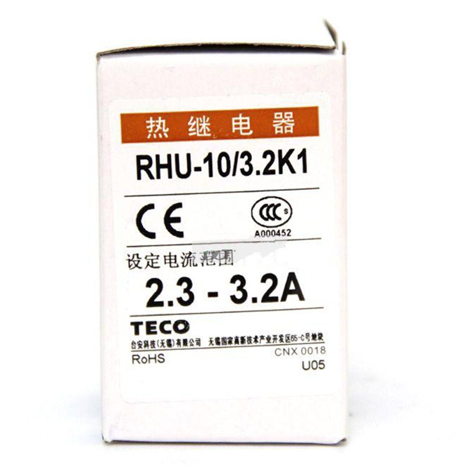 RHU-10/3.2K1 TECO THERMAL OVERLOAD RELAYS - TECO