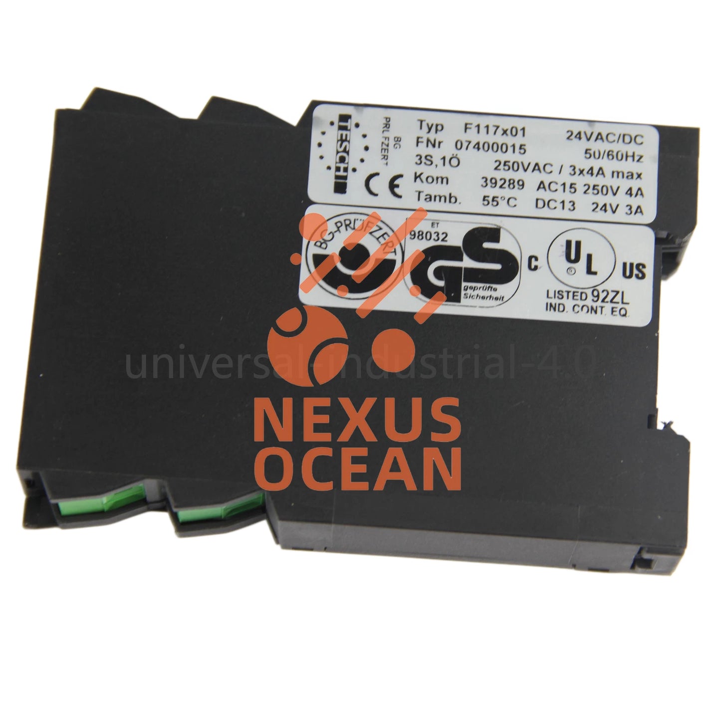 1PC TESCH Type F117X01 24VAC NO.07400015 Safety Relay 50/60Hz