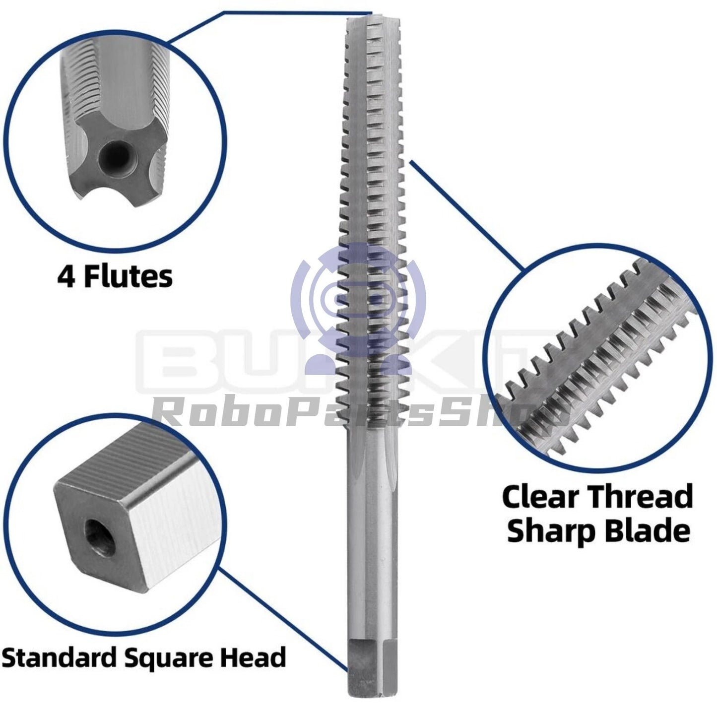 ACME 1"-6 Trapezoidal Tap Right Hand, HSS 1" x 6 Trapezoidal Thread Tap