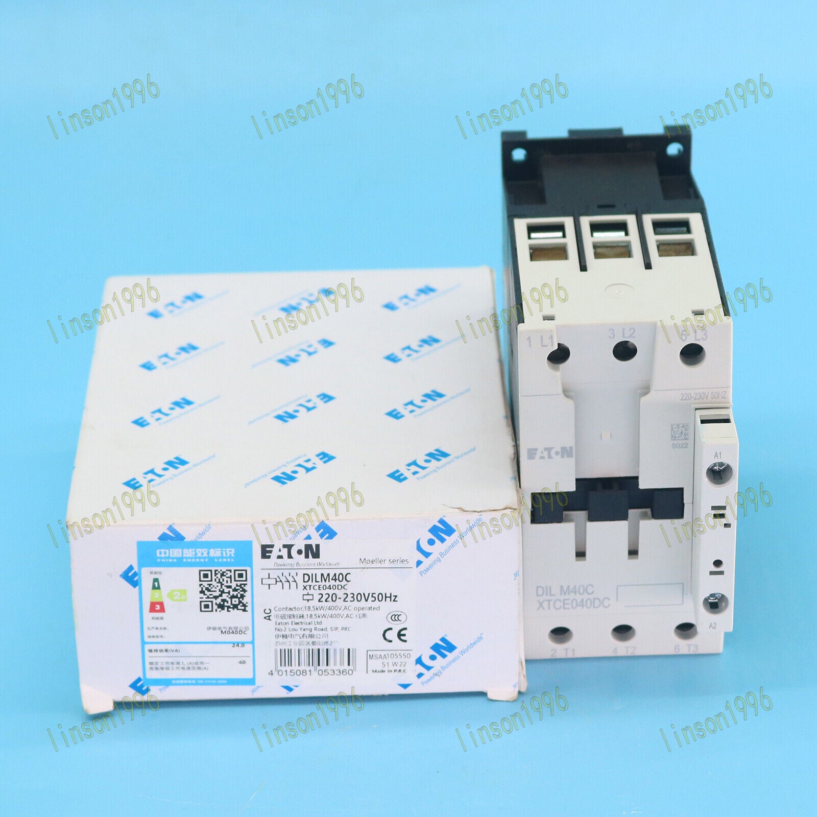 new 1PC  Eaton Moeller Contactor DILM40C 220-230V 50HZ Eaton