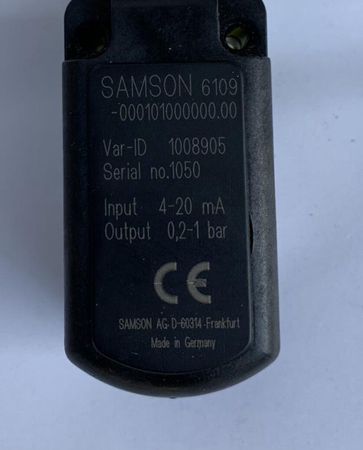 SAMSON 6109 Electropneumatic Converter - SAMSON