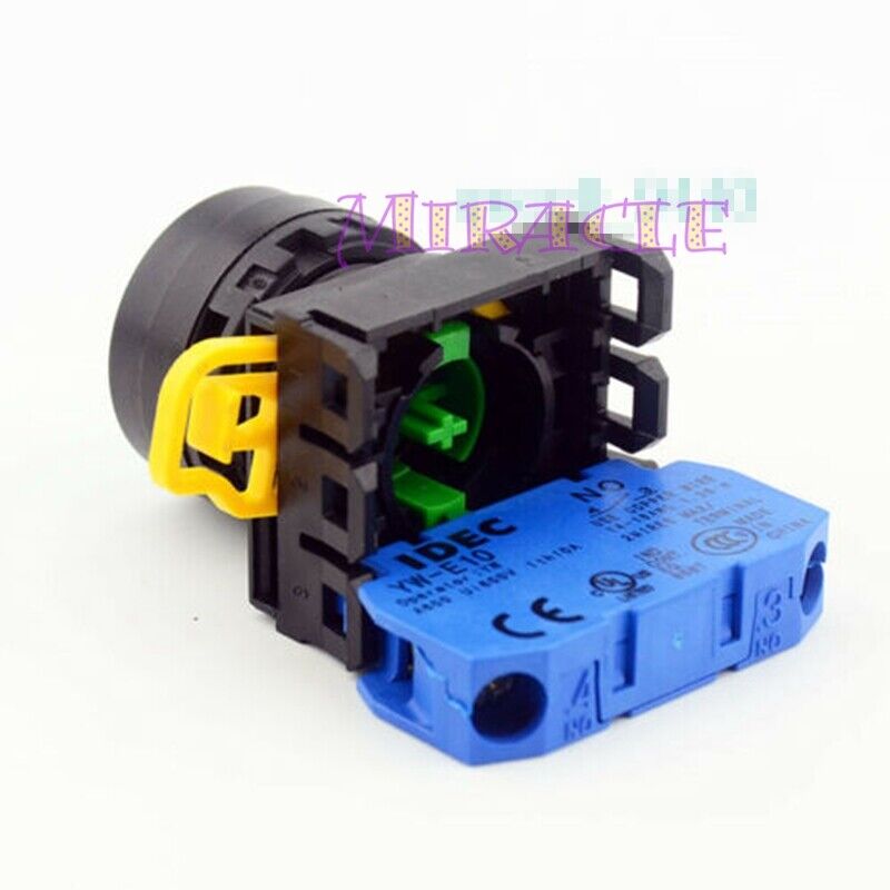 new 5PC IDEC Green Self-reset Button Switch YW1B-M1E10G 1NO 22mm YW-E10 - IDEC