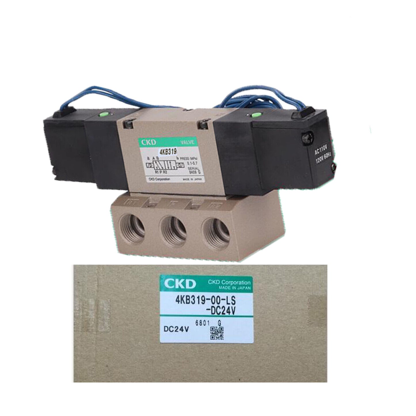 Solenoid Valve CKD 4KB319-00-LS-DC24V New - CKD