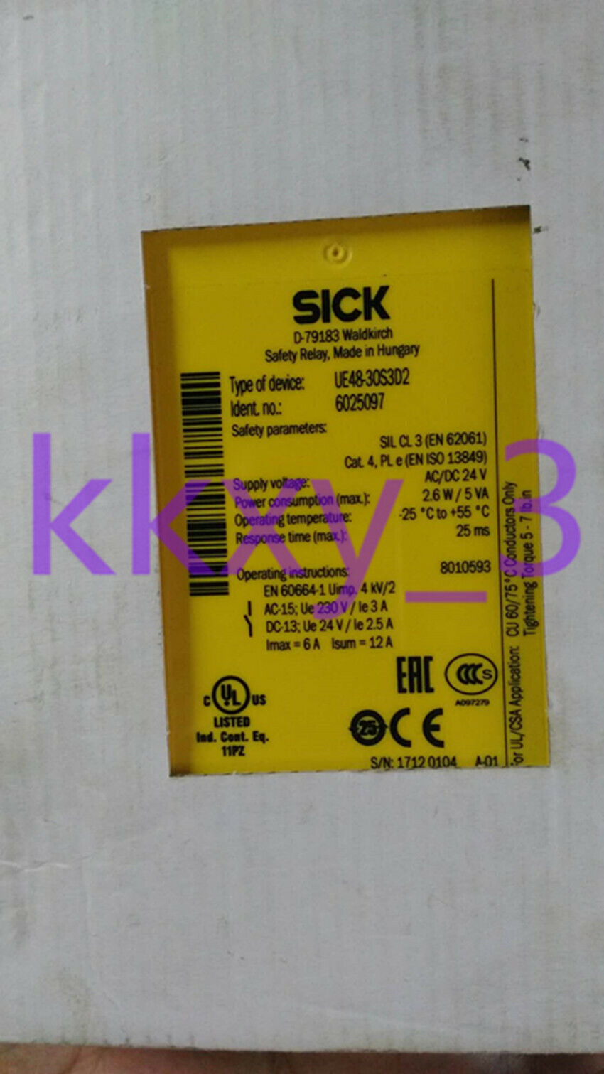 new 1 PCS  SICK 6025097 UE48-3OS3D2 Safety Relay