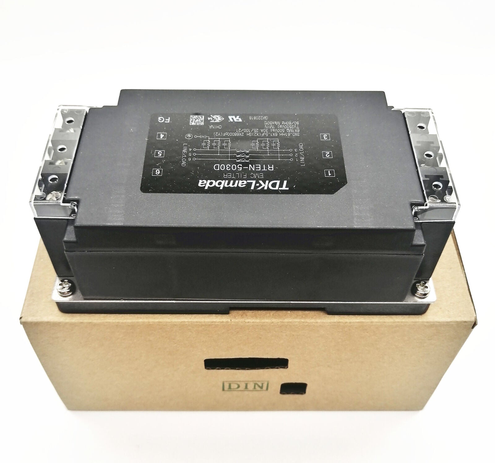 new 1pcs RTEN-5030D 30A TDK-Lambda Ultra-thin Three-phase Power Filter DIN RAIL - TDK-LAMBDA