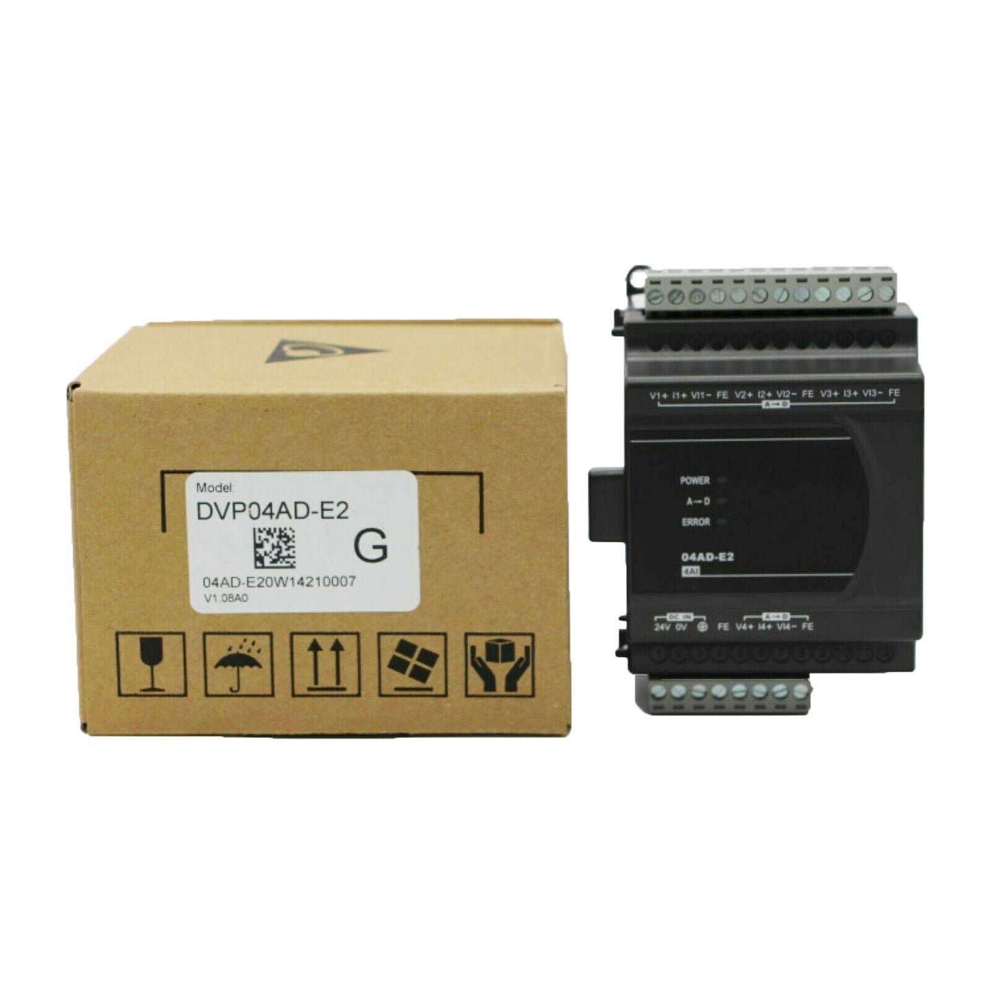 New Delta DVP04AD-E2 PLC Module | Industrial Automation Solutions | Delta DVP04AD-E2 | High-Performance PLC | Modular Design | 4 Inputs | 2 Outputs | Safety-Integrated | Easy-to-Program | Delta Automation Products - DELTA