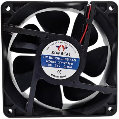 SOMREAL XY12038B 12038 24V 0.55A 12CM 2-Wire Inverter Cooling Fan