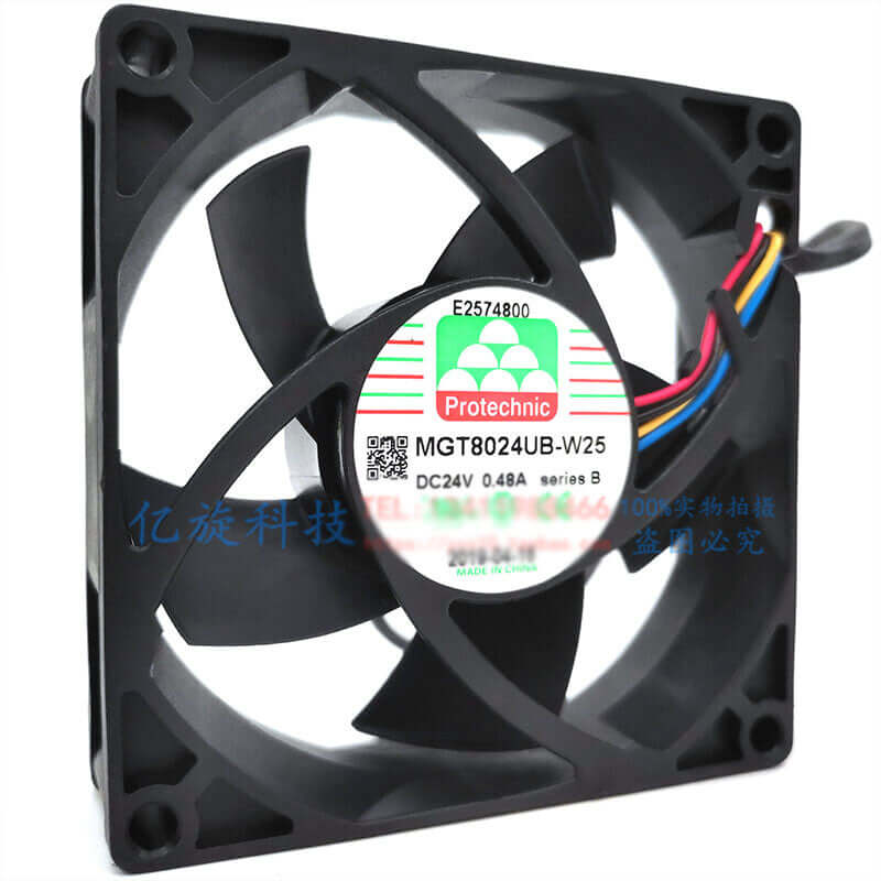 Protechnic MGT8024UB-W25 8025 8CM 24V 0.48A 4-wire PWM cooling fan