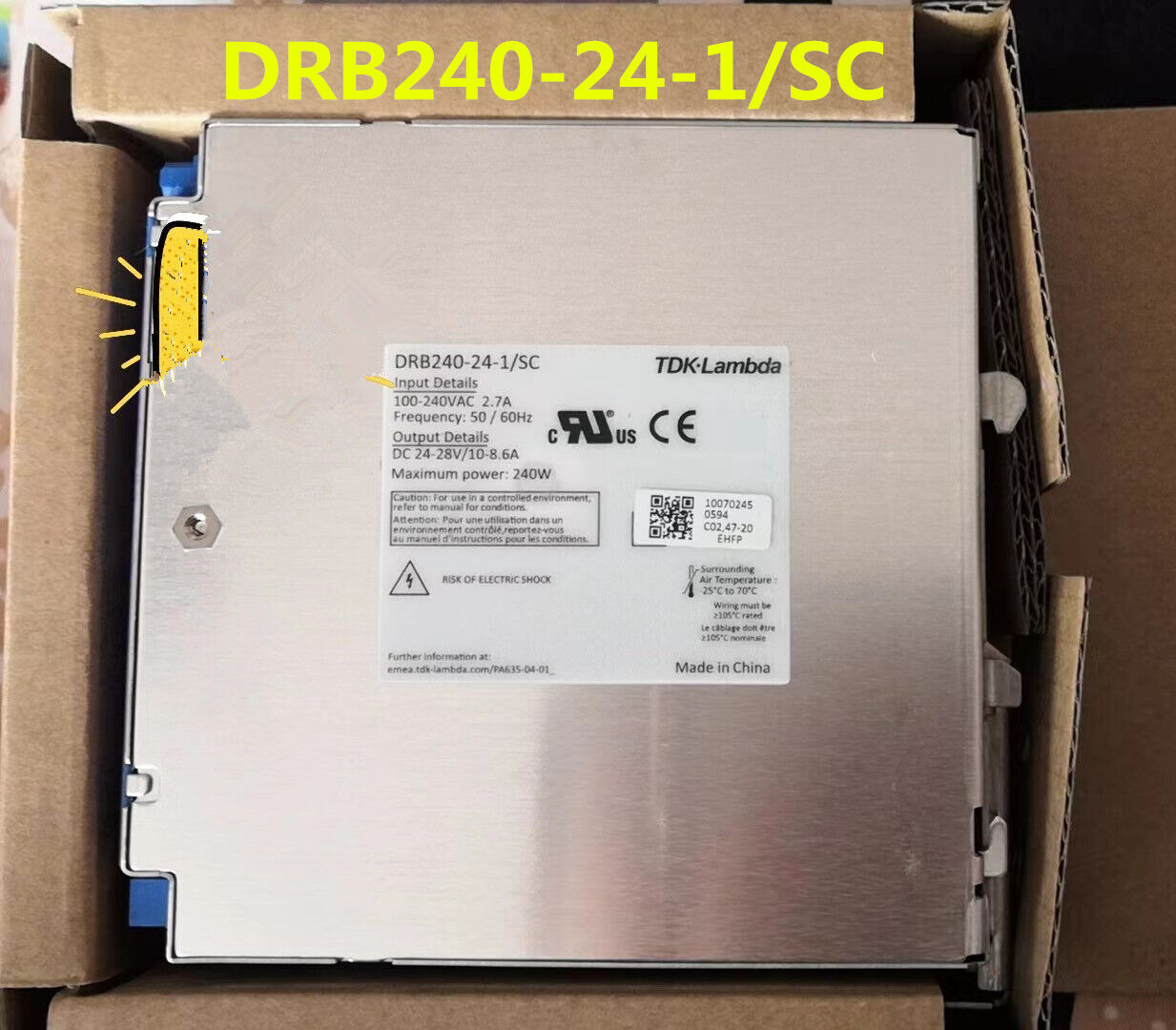 new 1pcs DRB240-24-1/SC TDK-LAMBDA Switching Power Control DC24V 10A 240W