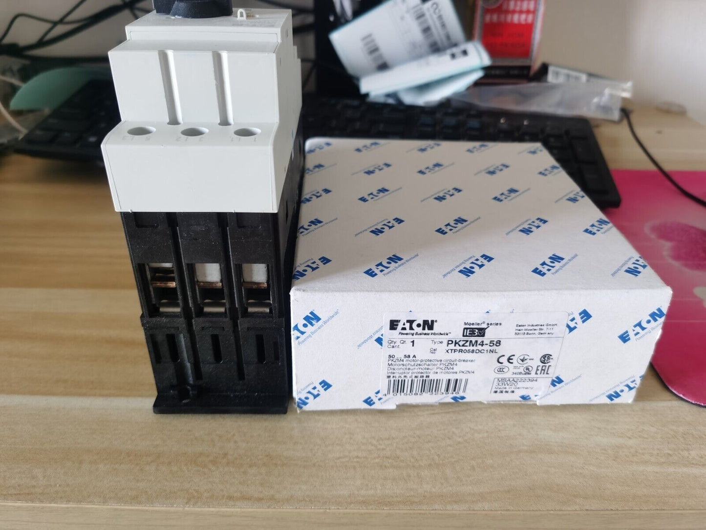 1PCS Eaton Moeller PKZM4-58 XTPR058DC1NL Circuit Breaker 50-58A