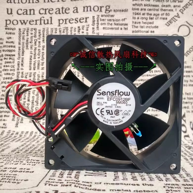 Sensflow EFC0912BF DC12V 0.7A 3-Pin Silent Cooling Fan