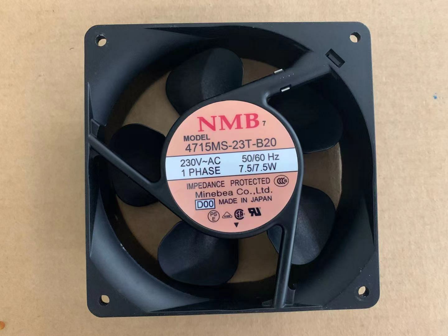 new For NMB TECHNOLOGIES 4715MS-23T-B20 FAN, 119MM, 230VAC, 70.6CFM, 32DB