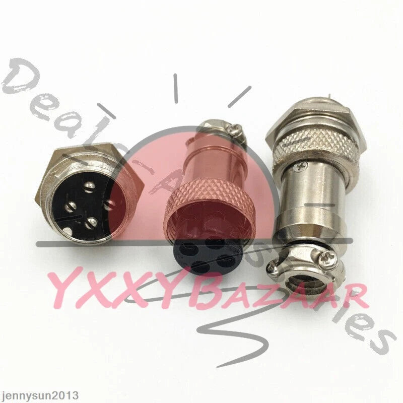 GX16/GX20/GX12 Ation Plug Male&Female Wire Panel Metal Connector 2/3/4/5/6Pin