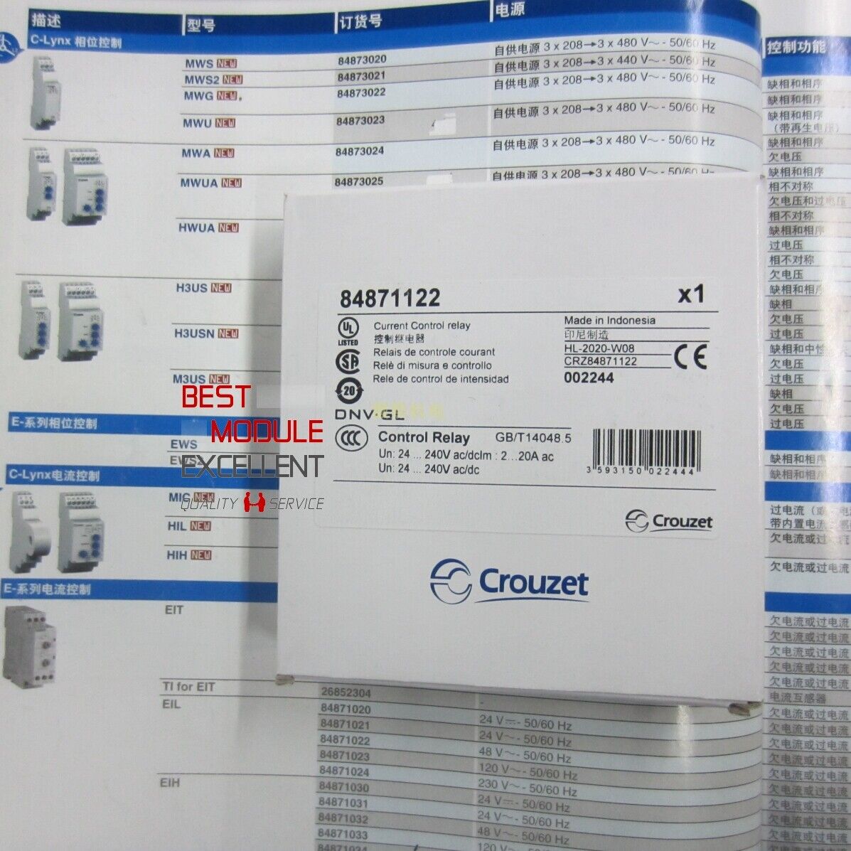 CROUZET MIC 84871122 Quality Assurance - CROUZET