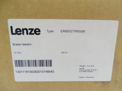 LENZE ERBS027R600W BRAKE RESISTOR 128105 NEW - LENZE
