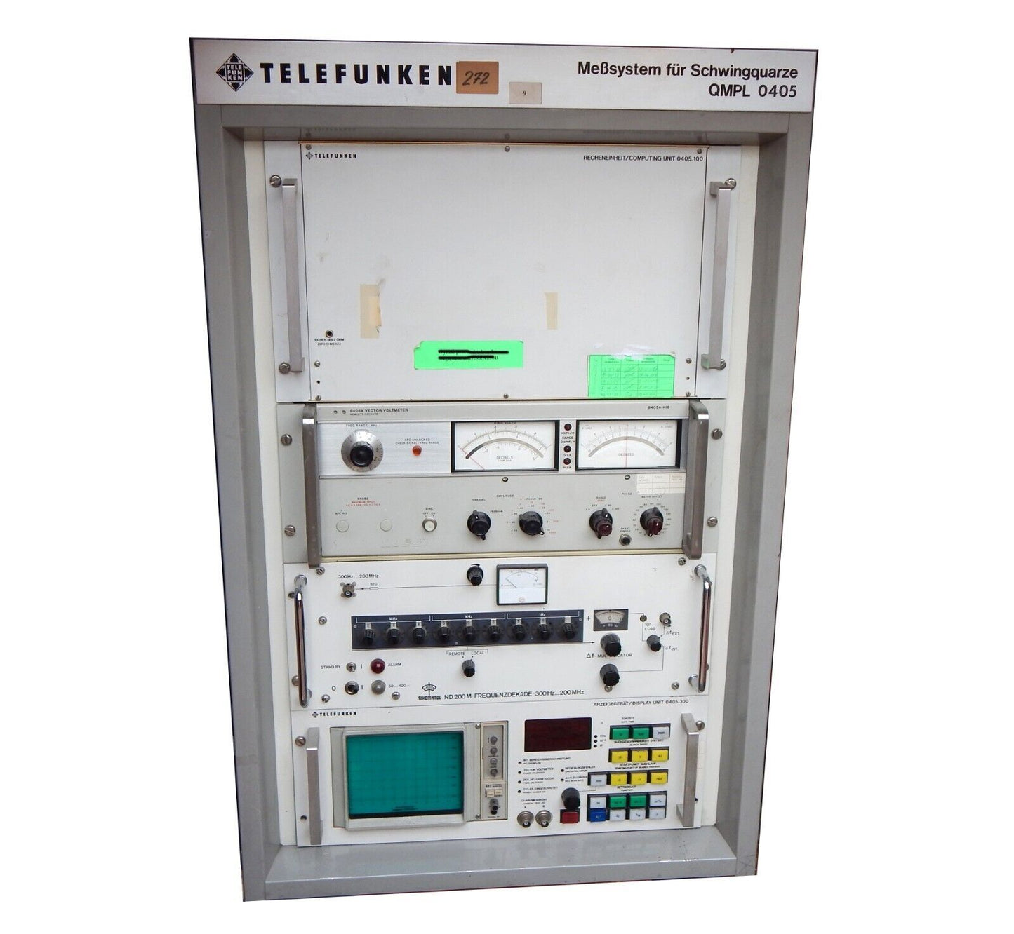used TELEFUNKEN QMPL 0405 measuring system for quartz crystals computing unit - TELEFUNKEN