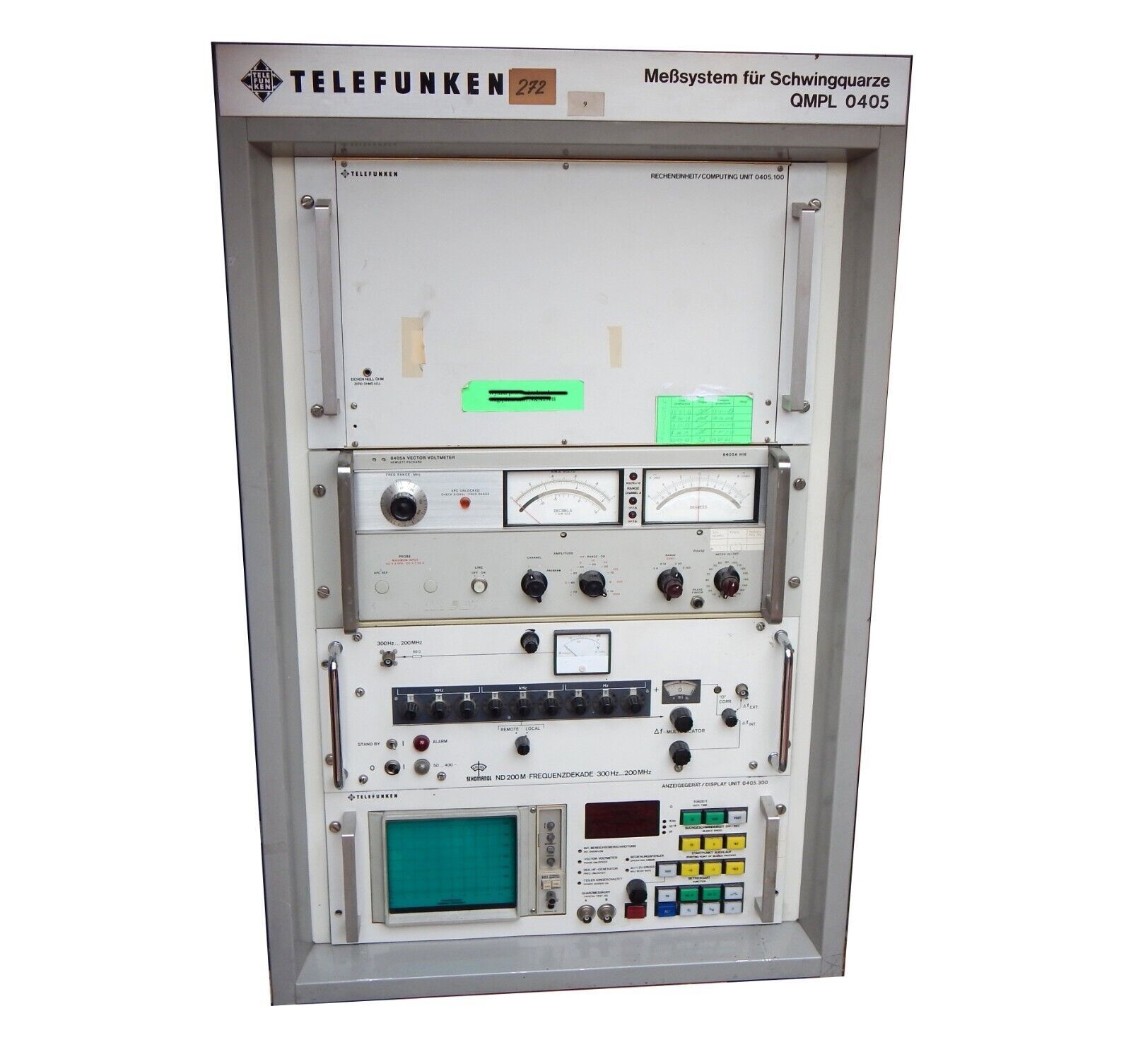 used TELEFUNKEN QMPL 0405 measuring system for quartz crystals computing unit - TELEFUNKEN
