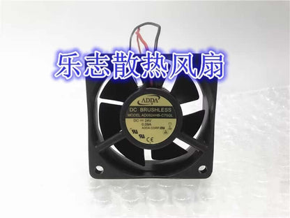 new ADDA AD0624HB-C70GL 6020 DC24V 0.09A 6CM 2-Wire Silent Cooling Fan